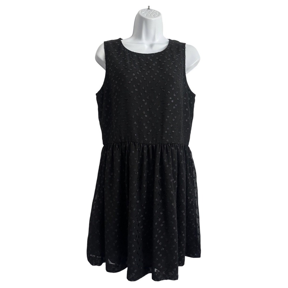 French Connection Women's Sz: 8 US Black Shimmer Dot A Line Party Dress